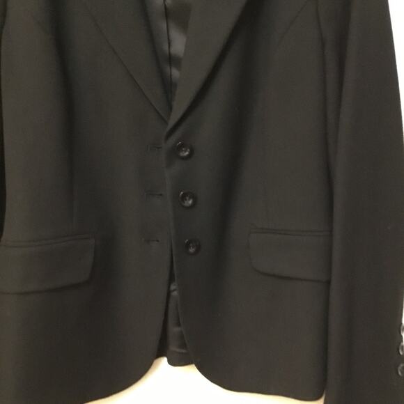 Benetton Black Three-Button Wool Blazer - Picture 8 of 10